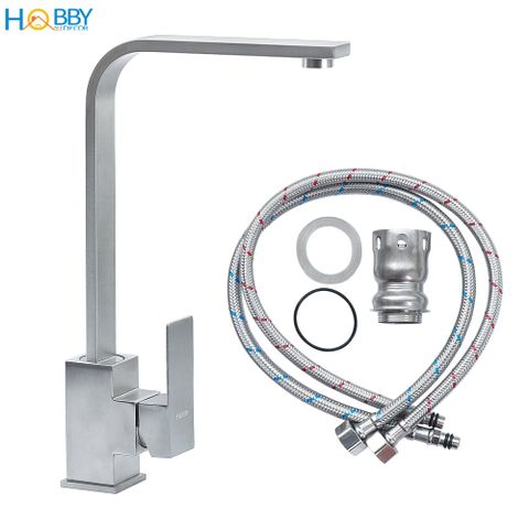 Vòi nước rửa chén nóng lạnh Inox 304 thân đế vuông Hobby Home Decor RCD2