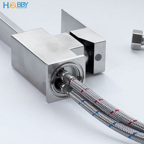 Vòi nước rửa chén nóng lạnh Inox 304 thân đế vuông Hobby Home Decor RCD2