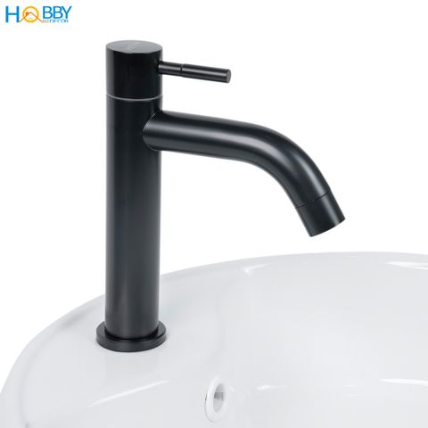Vòi xả chậu rửa mặt lavabo Inox 304 sơn đen Hobby Home Decor LBL3D