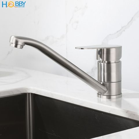 Vòi xả nước lavabo nóng lạnh thân dài Inox 304 Hobby Home Decor VRM3