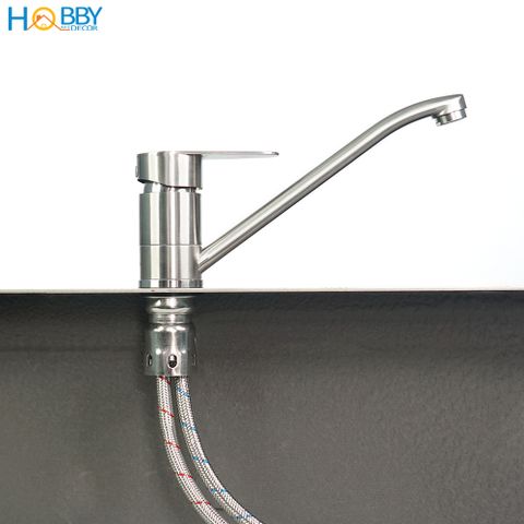 Vòi xả nước lavabo nóng lạnh thân dài Inox 304 Hobby Home Decor VRM3