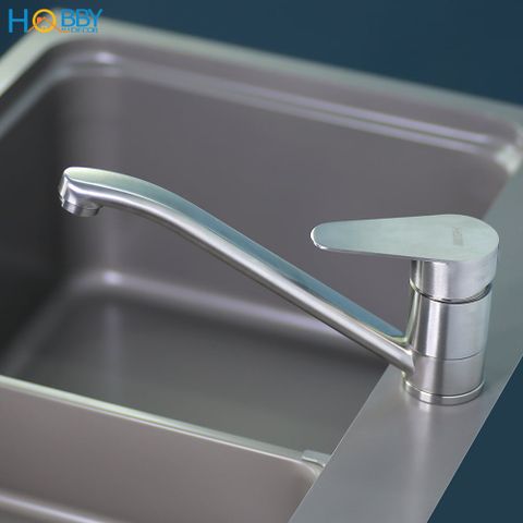 Vòi xả nước lavabo nóng lạnh thân dài Inox 304 Hobby Home Decor VRM3