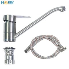 Vòi xả nước lavabo nóng lạnh thân dài Inox 304 Hobby Home Decor VRM3