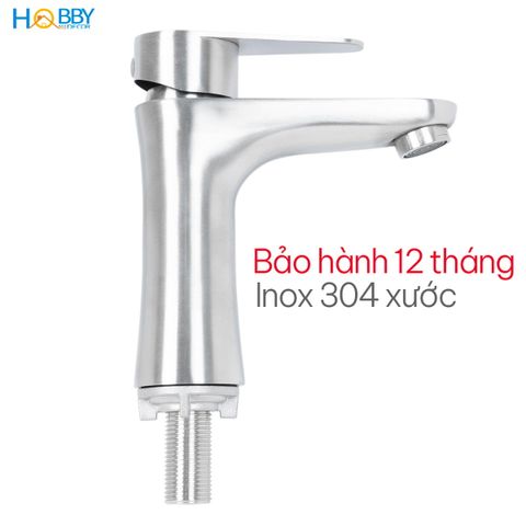 Vòi chậu rửa mặt lavabo xả lạnh inox 304 Hobby home decor LBL2