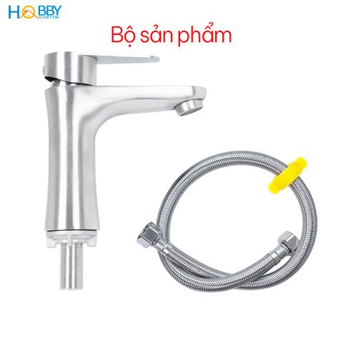 Vòi chậu rửa mặt lavabo xả lạnh inox 304 Hobby home decor LBL2