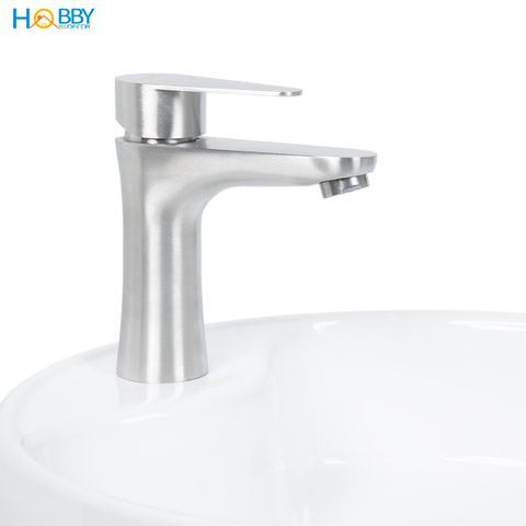 Vòi chậu rửa mặt lavabo xả lạnh inox 304 Hobby home decor LBL2