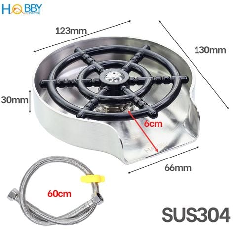 Vòi phun rửa ly gắn chậu áp suất mạnh HOBBY Home Decor VRLT inox 304