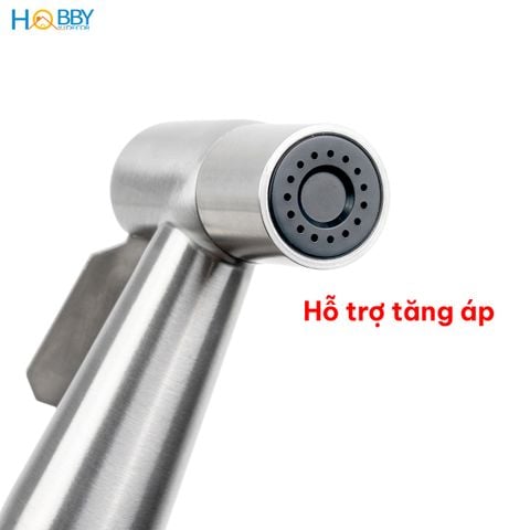 Bộ vòi xịt vệ sinh rửa toilet inox 304 tăng áp Hobby home decor VSR1