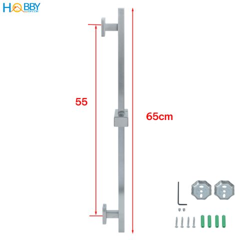 Thanh giá treo vòi sen có điều chỉnh inox 304 Hobby home decor GVST4