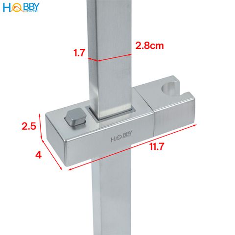 Thanh giá treo vòi sen có điều chỉnh inox 304 Hobby home decor GVST4
