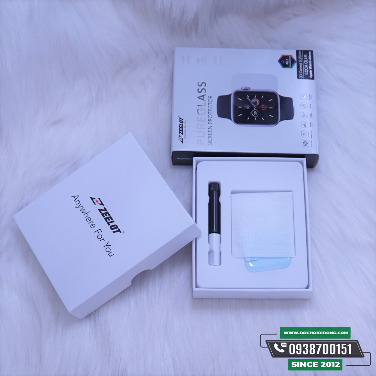Miếng Dán Cường Lực Full Màn Hình ZeeLot Apple Watch 40-42-44 mm UV Cao Cấp