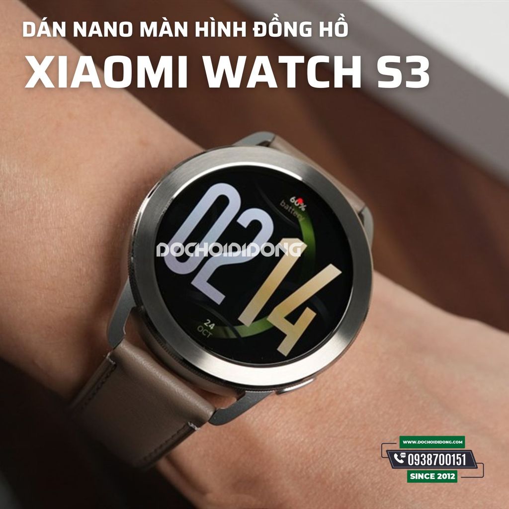 Mua 1 tặng 1 - Dán màn hình đồng hồ Xiaomi Watch S3 nguyên liệu nhựa Nano tăng cường lực hạn chế nứt vỡ