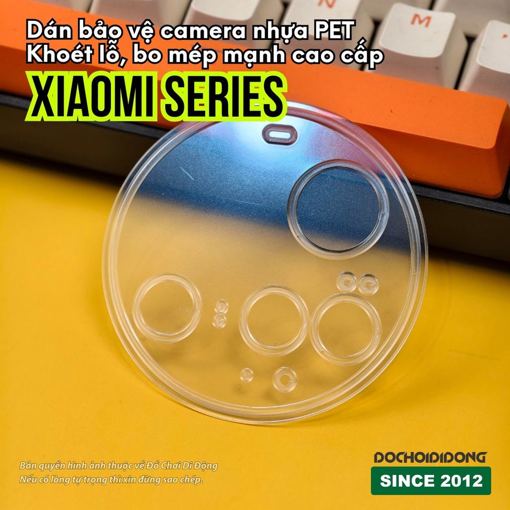 Miếng dán bảo vệ camera Xiaomi 14 15 Pro Ultra nhựa PET bo mép cao cấp