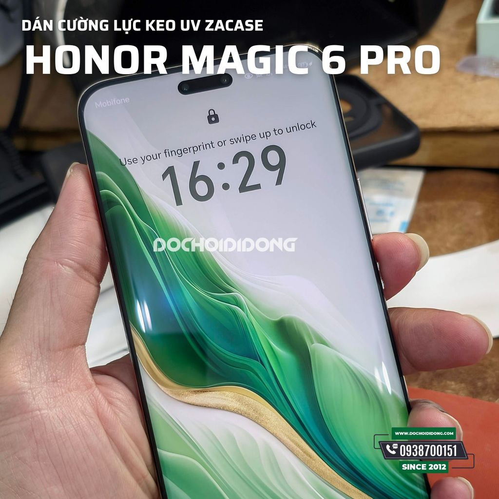 Dán cường lực dán bằng keo uv Zacase cho Honor Magic 6 Pro