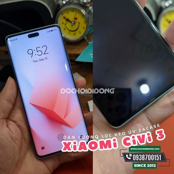 mieng-dan-cuong-luc-xiaomi-civi-3-zacase-keo-uv-cao-cap