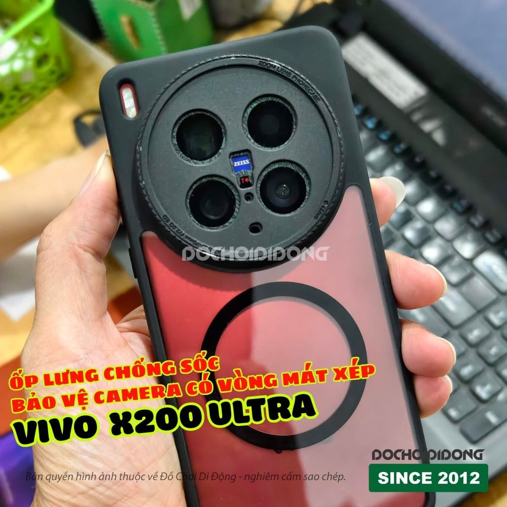 Ốp lưng Vivo X200s - X200 Ultra Zacase chống sốc bảo vệ camera cao cấp có vòng nam châm
