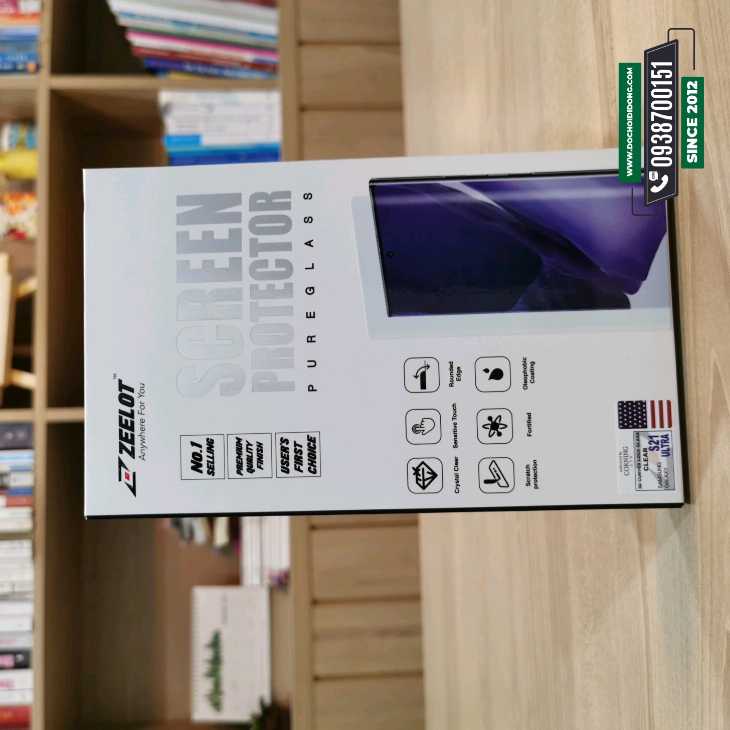 Miếng Dán Cường Lực Samsung S21+ Plus Ultra Zeelot Keo UV Cao Cấp