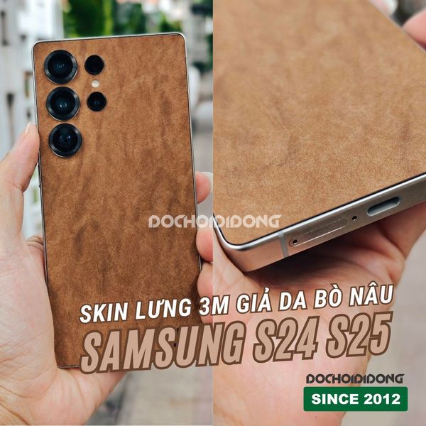 mieng-dan-skin-lung-khong-vien-chat-lieu-3m-gia-da-bo-nau-samsung-s24-s25-ultra-plus