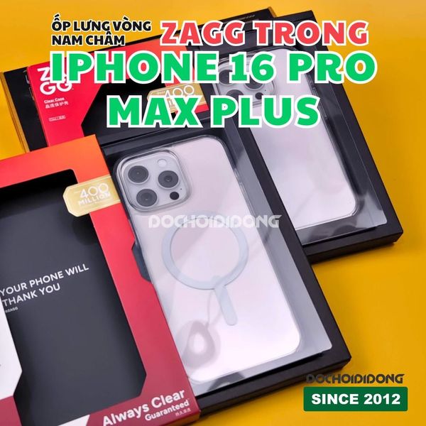 op-lung-chong-soc-zagg-iphone-16-pro-max-plus-trong-suot-tich-hop-vong-nam-cham-han-che-o-vang