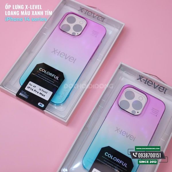 op-lung-x-level-loang-mau-xanh-tim-iphone-14-14-plus-14-pro-14-pro-max