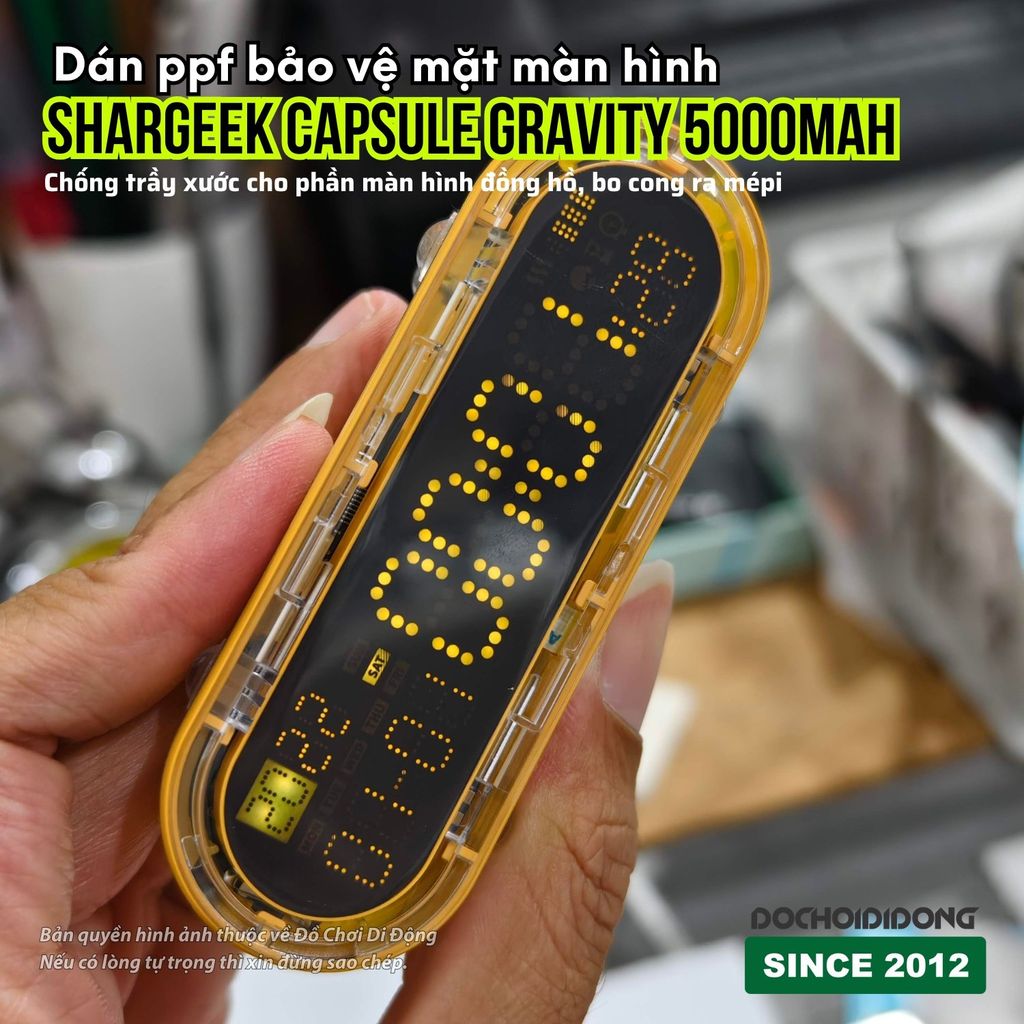 Miếng Dán PPF Bảo Vệ Màn Hình Shargeek Capsule Gravity 5000mAh - Chống Trầy Xước, Giữ Nguyên Vẻ Đẹp Cyberpunk