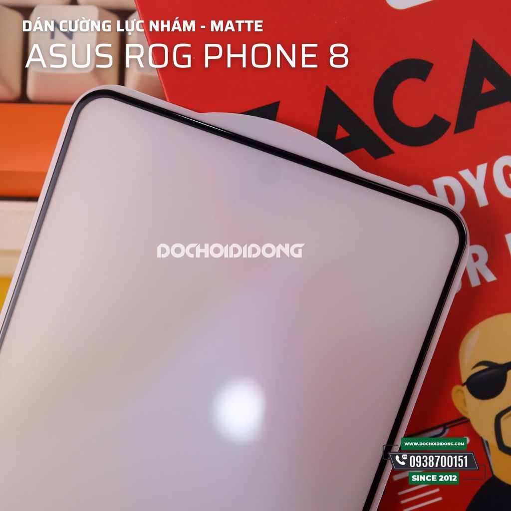 Dán cường lực nhám Asus Rog Phone 8 Zacase siêu mượt chuyên game chống vân tay