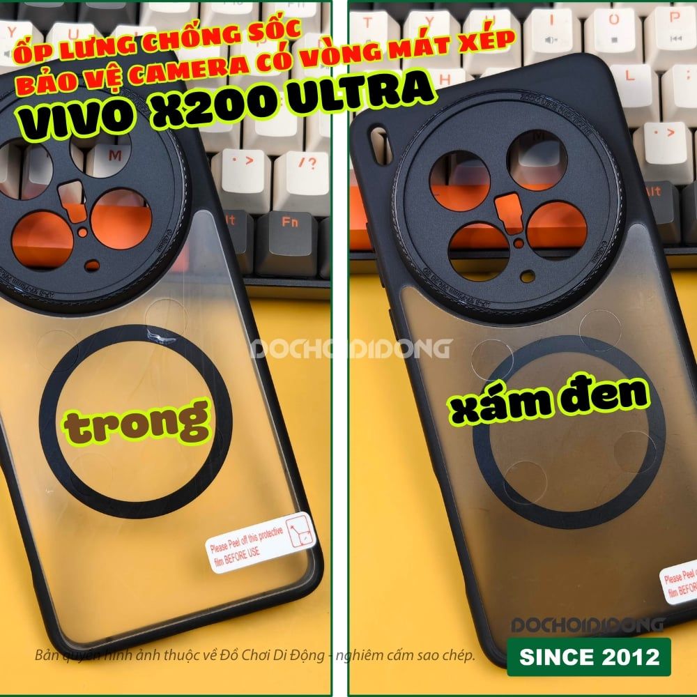 Ốp lưng Vivo X200s - X200 Ultra Zacase chống sốc bảo vệ camera cao cấp có vòng nam châm