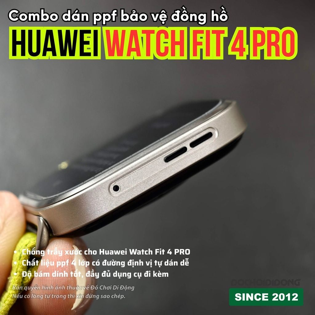 Combo Dán PPF Bảo Vệ Toàn Diện Cho Huawei Watch Fit 4 Pro - Giữ Trọn Vẻ Đẹp & Giá Trị Nguyên Bản
