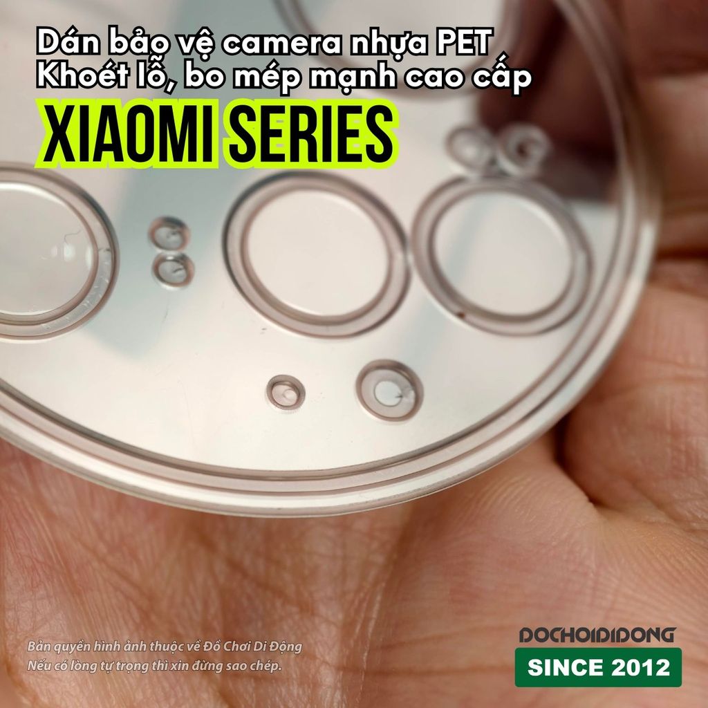Miếng dán bảo vệ camera Xiaomi 14 15 Pro Ultra nhựa PET bo mép cao cấp
