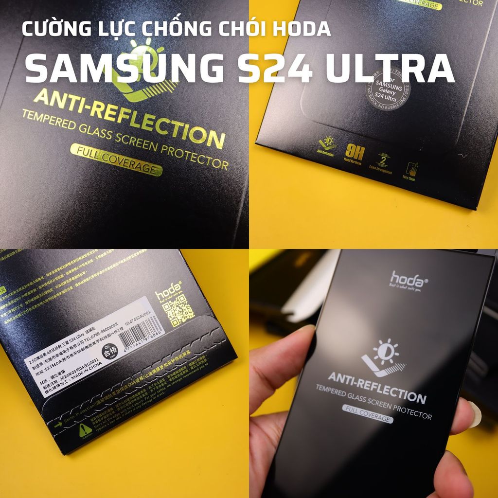 Dán cường lực chống chói Samsung Galaxy S24 Ultra HODA cao cấp