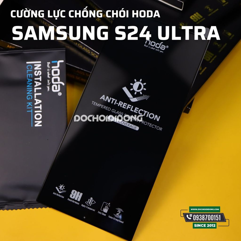 Dán cường lực chống chói Samsung Galaxy S24 Ultra HODA cao cấp