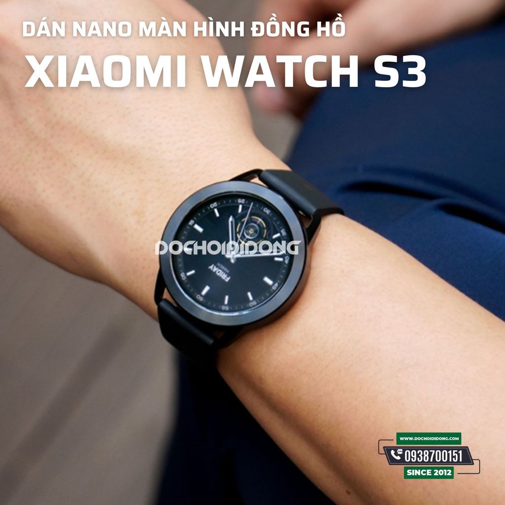 Mua 1 tặng 1 - Dán màn hình đồng hồ Xiaomi Watch S3 nguyên liệu nhựa Nano tăng cường lực hạn chế nứt vỡ
