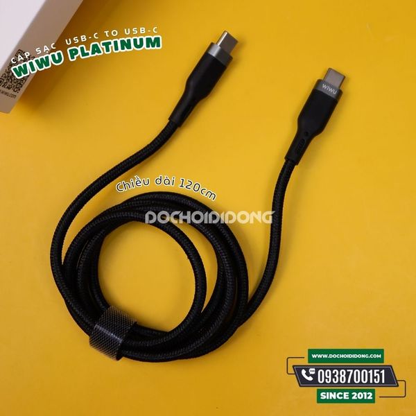 CÁP SẠC WIWU PLATINUM WI-C013 60W USB-C TO USB-C – Đồ Chơi Di Động