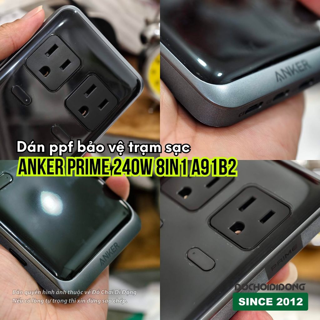 Miếng dán PPF cao cấp bảo vệ Trạm sạc đa năng Anker Prime 240W 8-in-1 A91B2 – Chống trầy xước, giữ vẻ đẹp nguyên bản và đẳng cấp