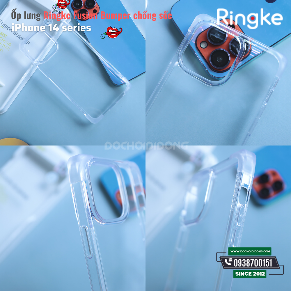 Ốp lưng iPhone 14 Pro Max ( 14 , 14 Plus, 14 Pro ) Ringke Fusion Bumper chống sốc Hàn Quốc