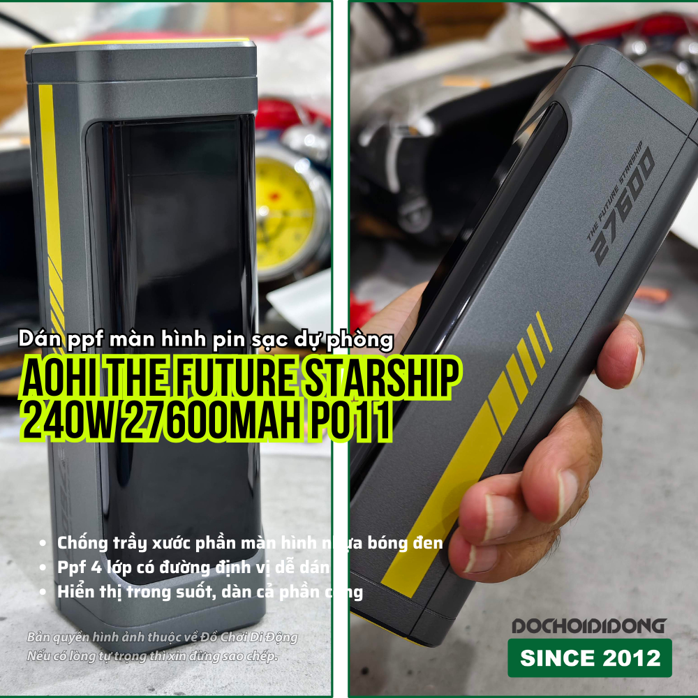 Dán ppf màn hình pin sạc dự phòng AOHI The Future Starship 240W 27600mAh P011