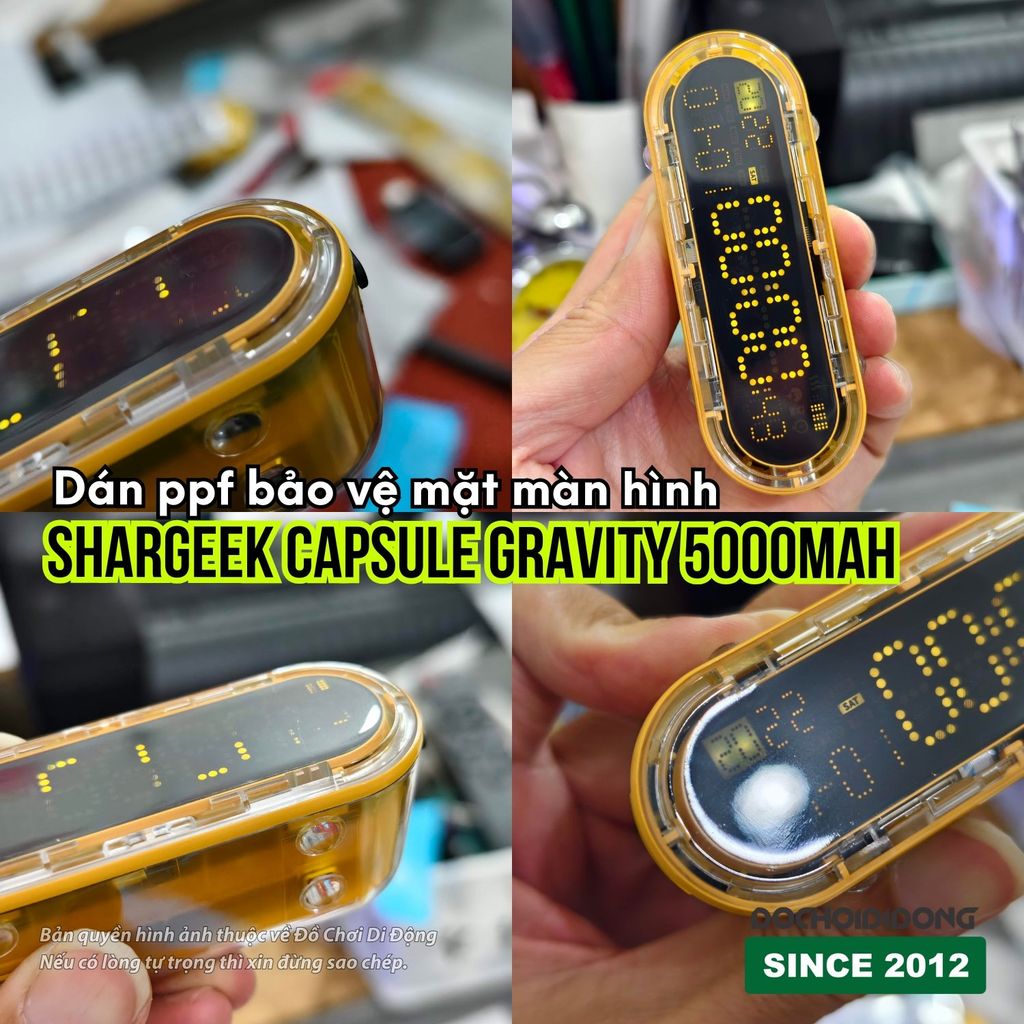 Miếng Dán PPF Bảo Vệ Màn Hình Shargeek Capsule Gravity 5000mAh - Chống Trầy Xước, Giữ Nguyên Vẻ Đẹp Cyberpunk
