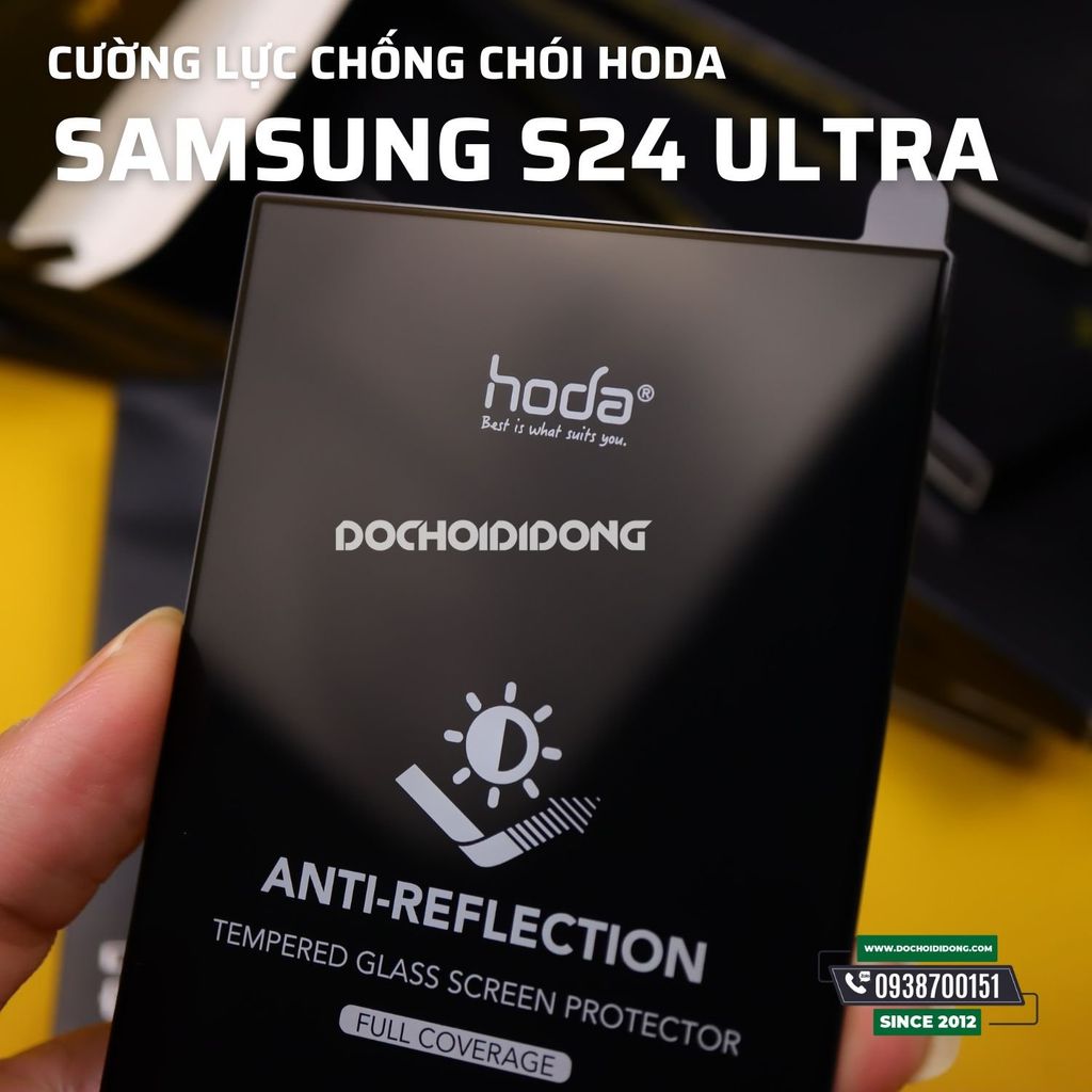 Dán cường lực chống chói Samsung Galaxy S24 Ultra HODA cao cấp