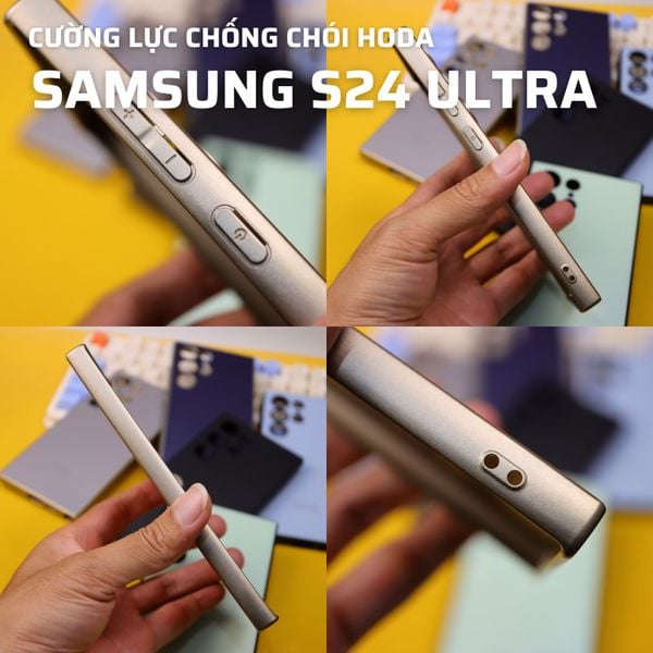 Ốp Lưng Màu Đặc Biệt Viền Giả Titan Cho Samsung S24 Ultra