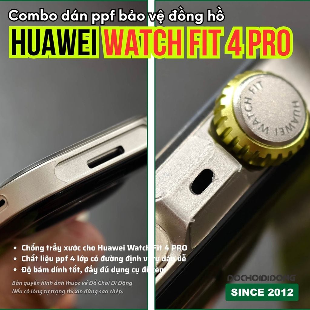 Combo Dán PPF Bảo Vệ Toàn Diện Cho Huawei Watch Fit 4 Pro - Giữ Trọn Vẻ Đẹp & Giá Trị Nguyên Bản