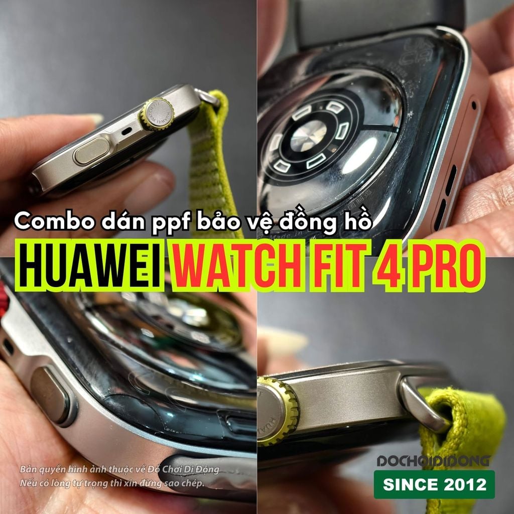 Combo Dán PPF Bảo Vệ Toàn Diện Cho Huawei Watch Fit 4 Pro - Giữ Trọn Vẻ Đẹp & Giá Trị Nguyên Bản