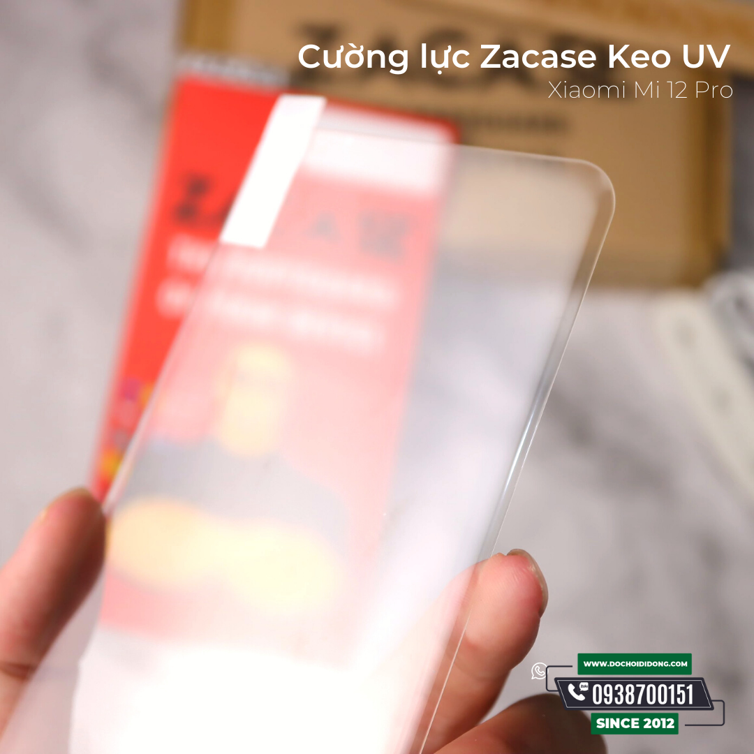 Miếng dán cường lực Xiaomi Mi 12 Pro / Mi 12s Ultra Zacase keo UV cao cấp