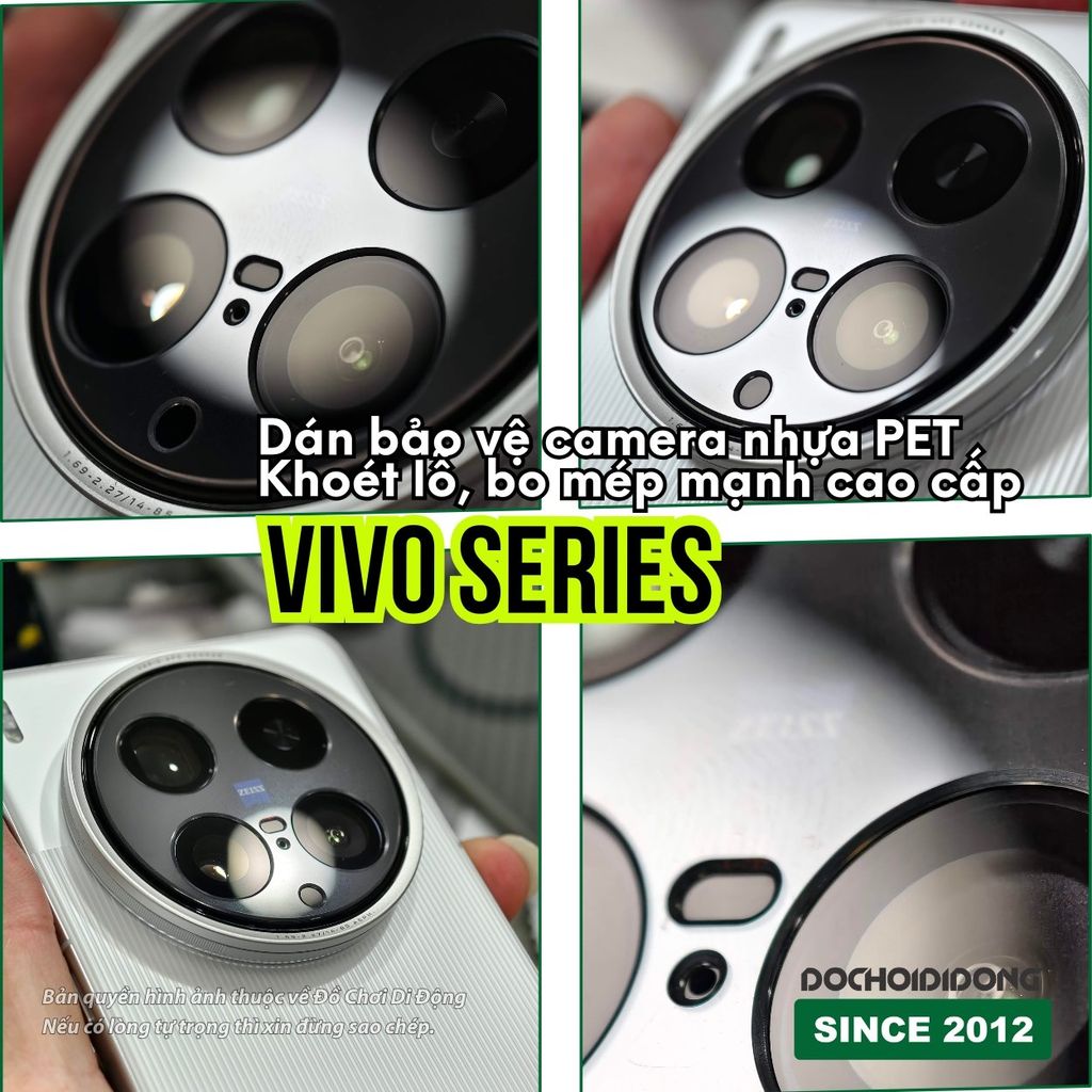 Miếng dán bảo vệ camera Vivo X200 X200s Pro Ultra mini nhựa PET bo mép cao cấp