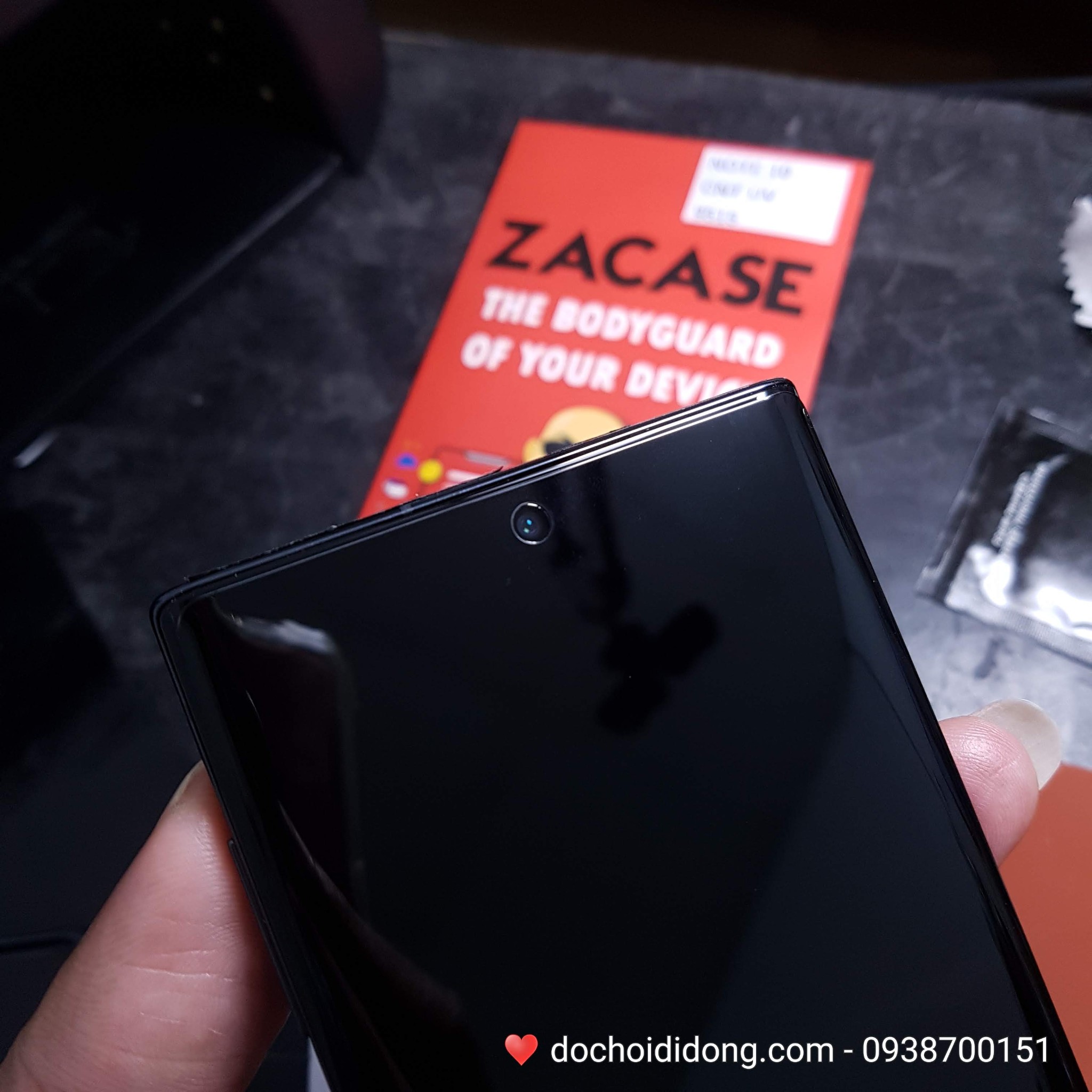 Dán cường lực chống nhìn trộm Samsung Note 10 Zacase keo UV cao cấp