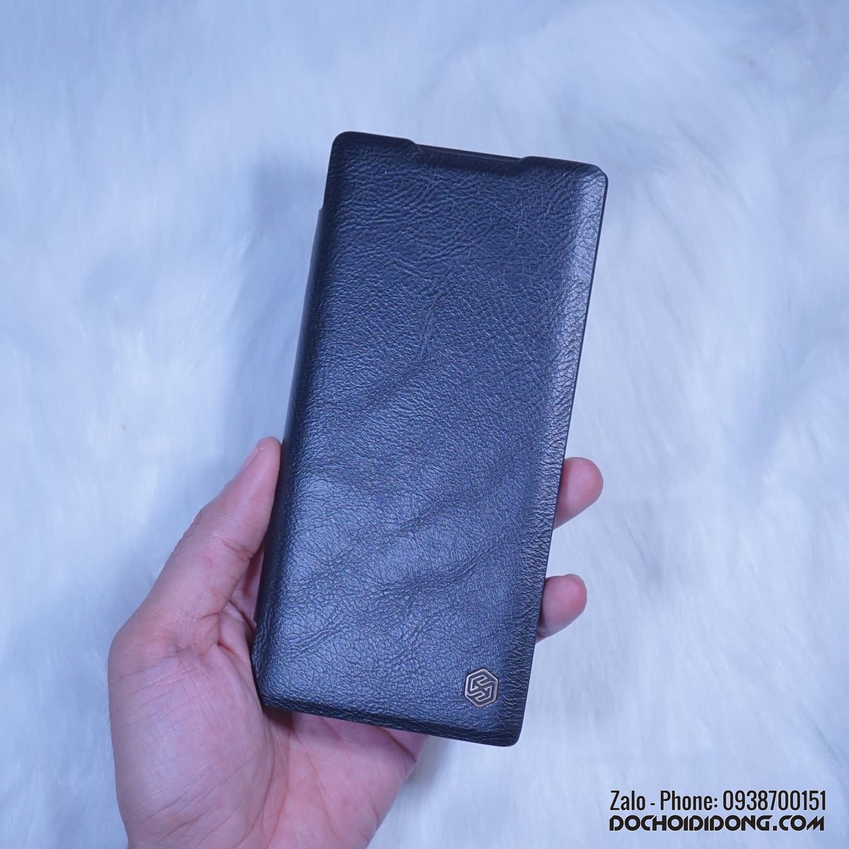Bao da Samsung Note 10 Plus Nillkin Qin cao cấp