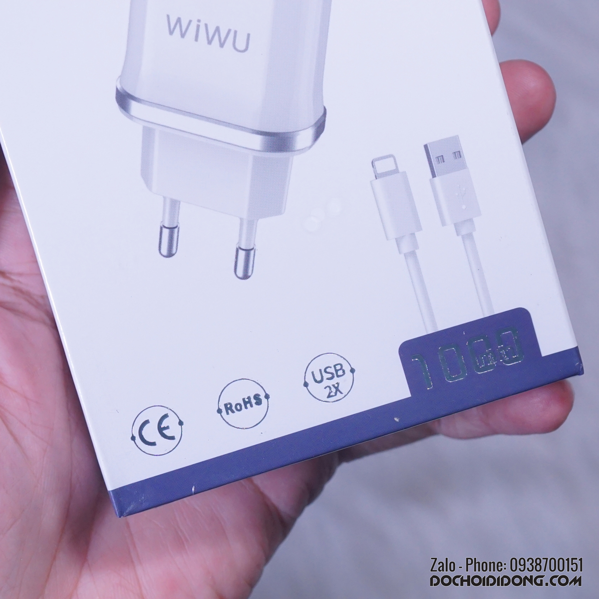 Bộ sạc 2 cổng kèm cáp Wiwu giá tốt cho điện thoại và máy tính bảng