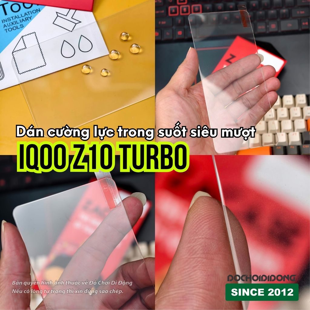 Dán cường lực cao cấp iQOO Z10 Turbo trong suốt siêu mượt