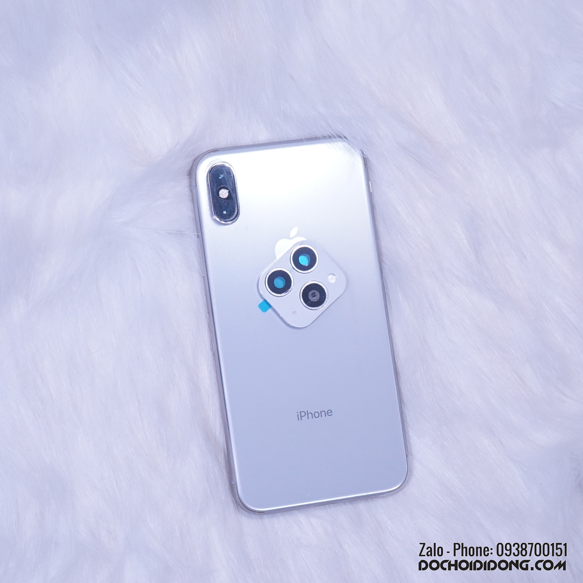 Cụm ốp camera độ iPhone X XS Max thành iPhone 11 Pro Max