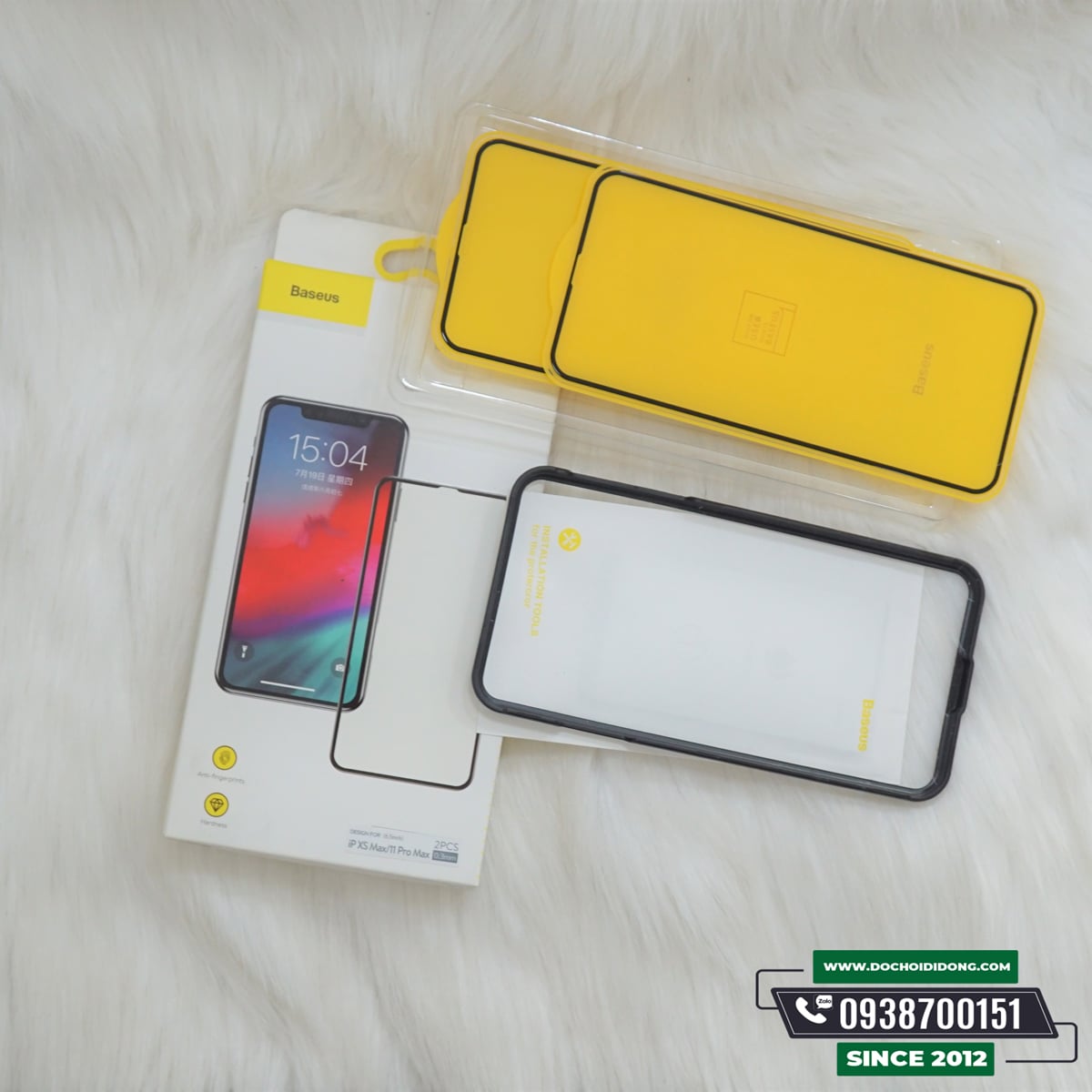 Dán Cường Lực Baseus Full Màn Hình Mỏng 0.3mm Cho IPhone