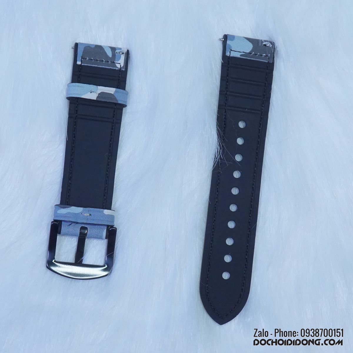Dây đồng hồ Sikai hai lớp khóa thép 20mm 22mm
